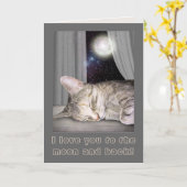 Ich Liebe dich zum Mond und zurück! Karte (Gelbe Blume)