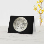 Ich Liebe dich zum Mond und zurück Karte (Gelbe Blume)