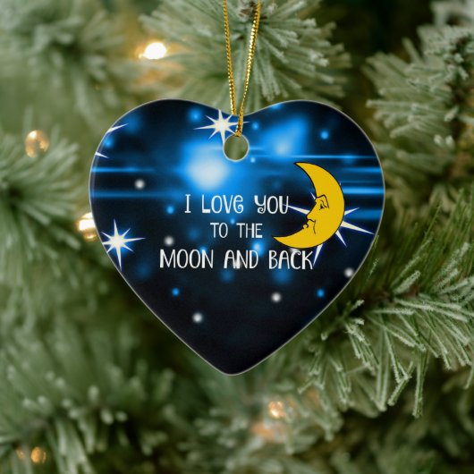 Ich Liebe dich zum Mond und zurück Keramik Ornament (Baum)