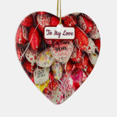 Ich Liebe dich zum Mond und zurück Keramik Ornament (Rechts)