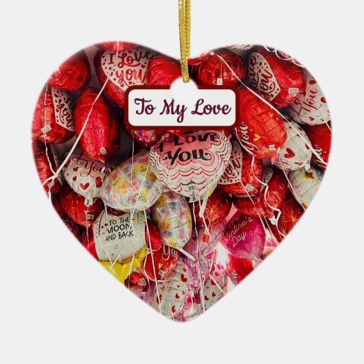 Ich Liebe dich zum Mond und zurück Keramik Ornament (Vorne)