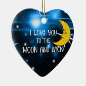 Ich Liebe dich zum Mond und zurück. Keramik Ornament (Rechts)