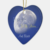 Ich Liebe dich zum Mond und zurück Keramik Ornament (Links)