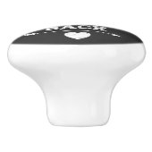 Ich Liebe dich zum Mond und zurück Keramikknauf (Seitenansicht)