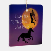 Ich Liebe dich zum Mond und zurück Keramikornament (Rechts)