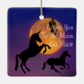 Ich Liebe dich zum Mond und zurück Keramikornament (Rückseite)
