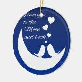 Ich Liebe dich zum Mond und zurück Keramikornament (Links)