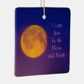 Ich Liebe dich zum Mond und zurück Keramikornament (Rechts)