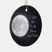 Ich Liebe dich zum Mond und zurück Keramikornament (Rechts)