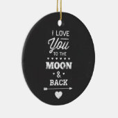Ich Liebe dich zum Mond und zurück Keramikornament (Rechts)