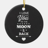 Ich Liebe dich zum Mond und zurück Keramikornament (Vorne)