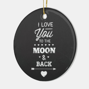 Ich Liebe dich zum Mond und zurück Keramikornament