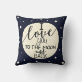 Ich Liebe dich zum Mond und zurück Kissen (Rückseite)