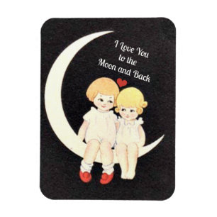 Ich Liebe dich zum Mond und zurück Magnet