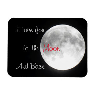 Ich Liebe dich zum Mond und zurück Magnet