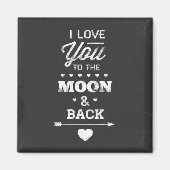 Ich Liebe dich zum Mond und zurück Magnet (Vorne)