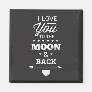 Ich Liebe dich zum Mond und zurück Magnet