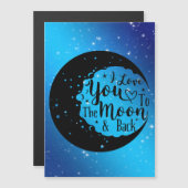 Ich Liebe dich zum Mond und zurück Magnetkarte (Vorne/Hinten)