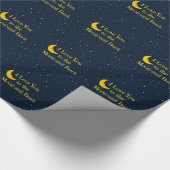 Ich Liebe dich zum Mond und zurück, Mann im Mond Geschenkpapier (Ecke)