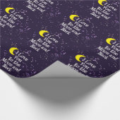 Ich Liebe dich zum Mond und zurück - Mann im Mond Geschenkpapier (Ecke)