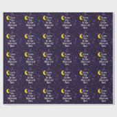 Ich Liebe dich zum Mond und zurück - Mann im Mond Geschenkpapier (Flach)