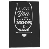 Ich Liebe dich zum Mond und zurück Mittlere Geschenktüte (Vorderseite)