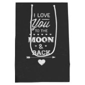 Ich Liebe dich zum Mond und zurück Mittlere Geschenktüte (Rückseite)