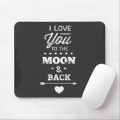 Ich Liebe dich zum Mond und zurück Mousepad (Mit Mouse)
