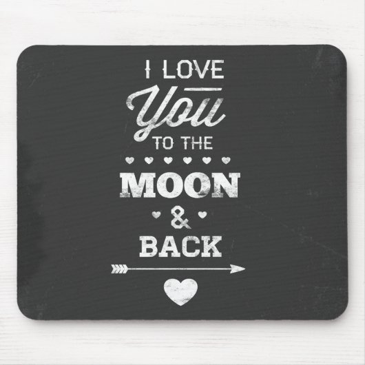 Ich Liebe dich zum Mond und zurück Mousepad (Vorne)