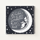 Ich Liebe dich zum Mond und zurück Notizbuch (Rückseite)