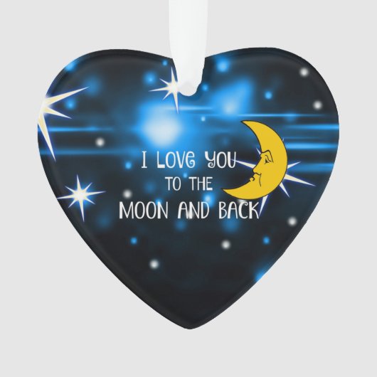 Ich Liebe dich zum Mond und zurück Ornament (Vorderseite)
