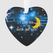 Ich Liebe dich zum Mond und zurück Ornament (Rückseite)
