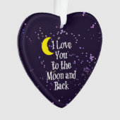 Ich Liebe dich zum Mond und zurück Ornament (Vorderseite)