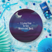 Ich Liebe dich zum Mond und zurück. Pappteller (Party)