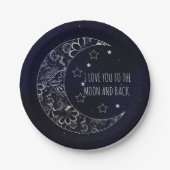 Ich Liebe dich zum Mond und zurück Pappteller (Vorderseite)