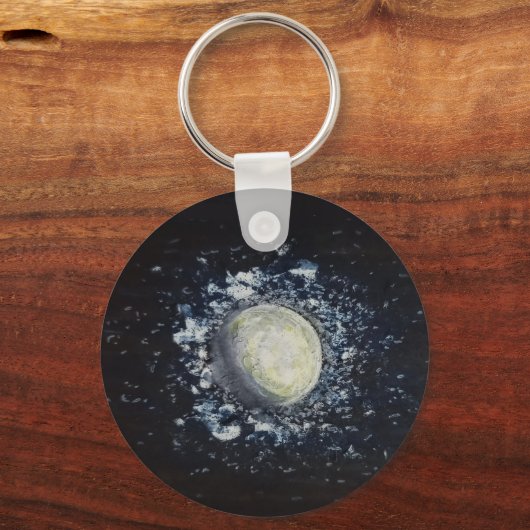 Ich Liebe dich zum Mond und zurück - Personalisier Schlüsselanhänger (Vorderseite)