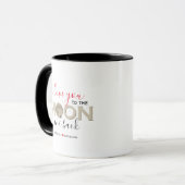 Ich Liebe dich zum Mond und zurück | PERSONALISIER Tasse (Vorderseite Links)