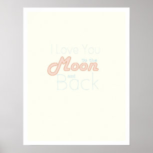 Ich Liebe dich zum Mond und zurück Poster