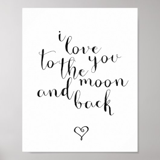 Ich Liebe dich zum Mond und zurück Poster (Vorne)