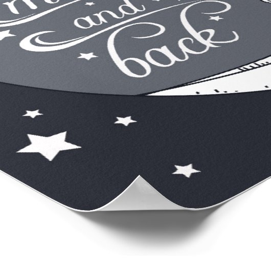 Ich Liebe dich zum Mond und zurück Poster (Ecke)