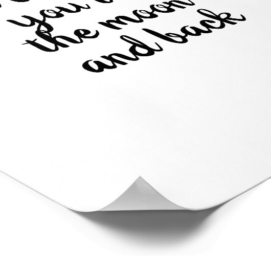 Ich Liebe dich zum Mond und zurück Poster (Ecke)