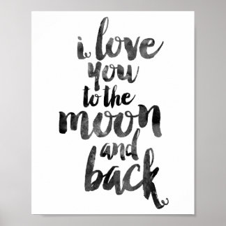 Ich Liebe dich zum Mond und zurück Poster