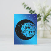 Ich Liebe dich zum Mond und zurück Postkarte (Stehend Vorderseite)