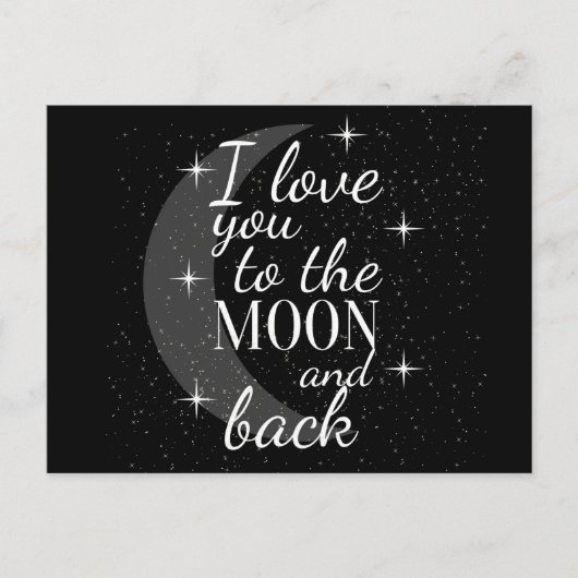 Ich Liebe dich zum Mond und zurück Postkarte (Vorderseite)