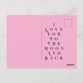 Ich Liebe dich zum Mond und zurück Postkarte