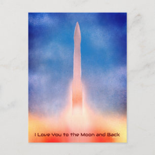 Ich Liebe dich zum Mond und zurück Postkarte