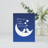 Ich Liebe dich zum Mond und zurück Postkarte (Stehend Vorderseite)