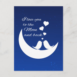 Ich Liebe dich zum Mond und zurück Postkarte