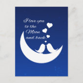 Ich Liebe dich zum Mond und zurück Postkarte (Vorderseite)
