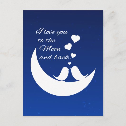 Ich Liebe dich zum Mond und zurück Postkarte (Vorderseite)